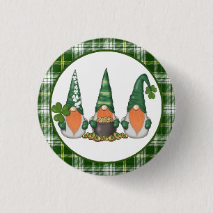 St. Patrick Day Gnomes Button