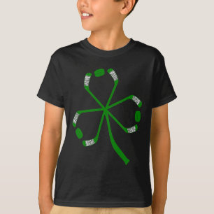 St Patrick Day Ice Hockey Sticks Shamrock Green Co T-Shirt