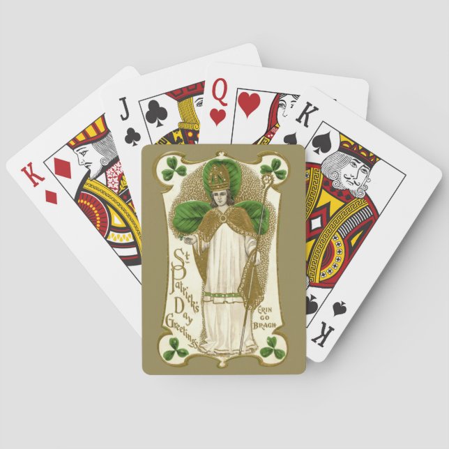 St. Patrick Day Irish Religious Catholic Poker Cards (Back)