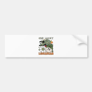 St. Patrick Day Lucky Librarian Bumper Sticker