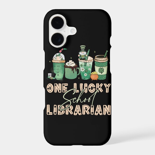 St. Patrick Day Lucky Librarian Iphone Case (Back)