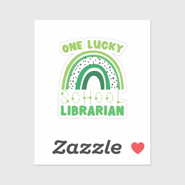 St. Patrick Day Lucky Librarian Sticker (Sheet)