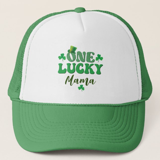 St. Patrick Day - One Lucky Mama Hat (Front)