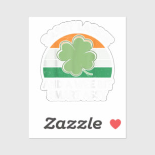St Patrick Day Sassy Lassie Funny Shamrock Irish Sticker