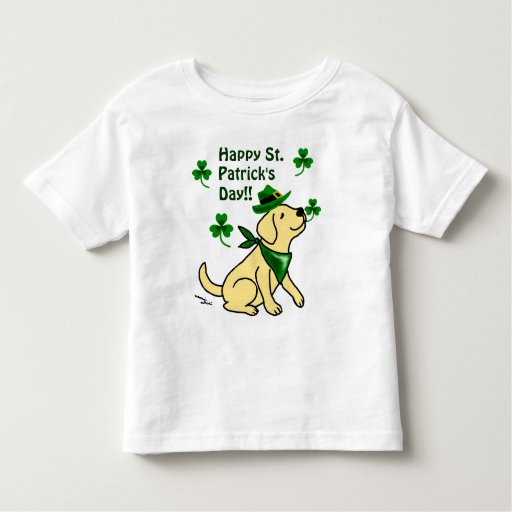 St. Patrick Day Yellow Labrador Toddler T-shirt 