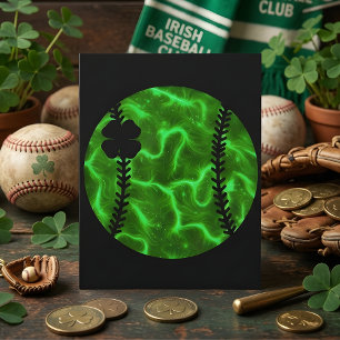 St Patrick Days Baseball Coach Lucky Holiday Card