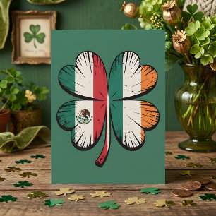 St Patrick Days Irish Mexico Pride Holiday Card
