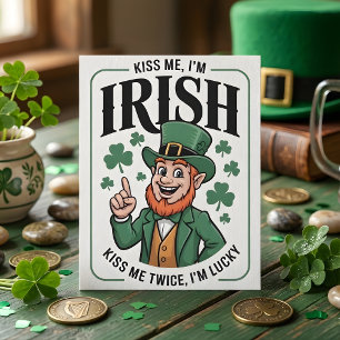 St Patrick Days Kiss Me Im Irish Holiday Card