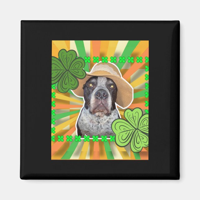 St. Patrick Dog Sticker  Magnet (Front)