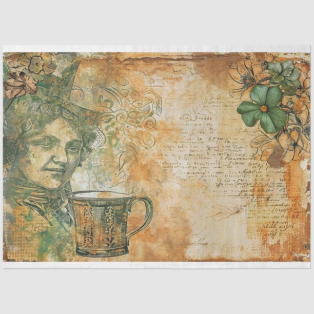 St. Patrick Emerald Delight Coffee Ephemera Tissue Paper (Front)
