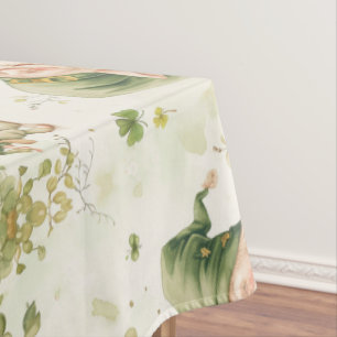 St. Patrick Gnome Irish Coffee Pattern Tablecloth