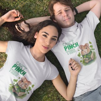 St Patrick Hamster Fun Can't Pinch This Typography