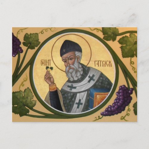 St Patrick Icon Prayer Card