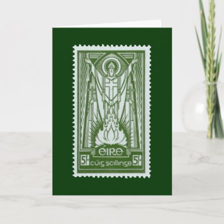 St. Patrick Irish Postage Stamp Card