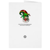 ST PATRICK JEWEL OWL AND ELF HAT WITH SHAMROCK CARDS (Back)