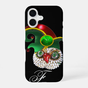 ST PATRICK JEWEL OWL AND ELF HAT WITH SHAMROCK iPhone 16 CASE