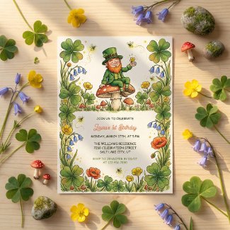 St Patrick Leprechaun 1st Birthday Green Shamrock