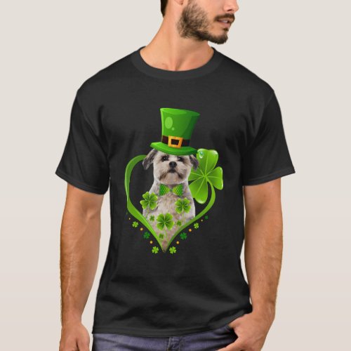 St Patrick Leprechaun Shih Tzu Dog Shamrock T_Shirt