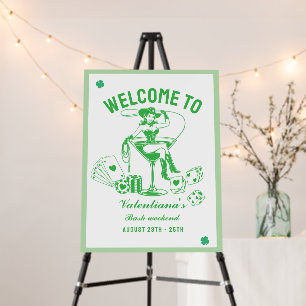 St patrick Lucky Martini Bachelorette welcome sign