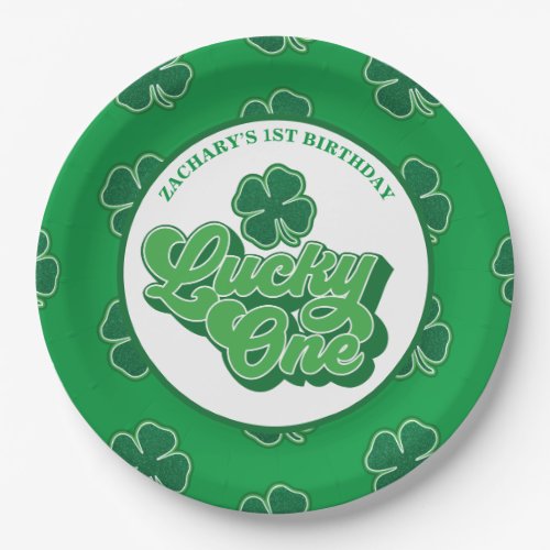 St Patrick Lucky One First Birthday Paper Plates