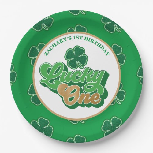 St Patrick Lucky One First Birthday Paper Plates