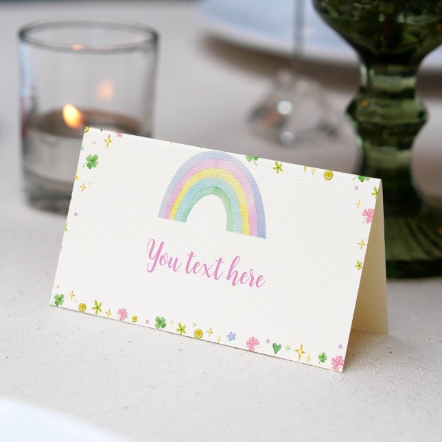 St. Patrick Lucky One Place Card Birthday Party (Creator Uploaded)