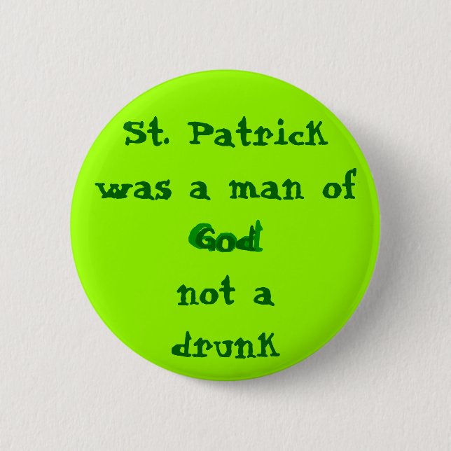 St. Patrick Man of God Button (Front)