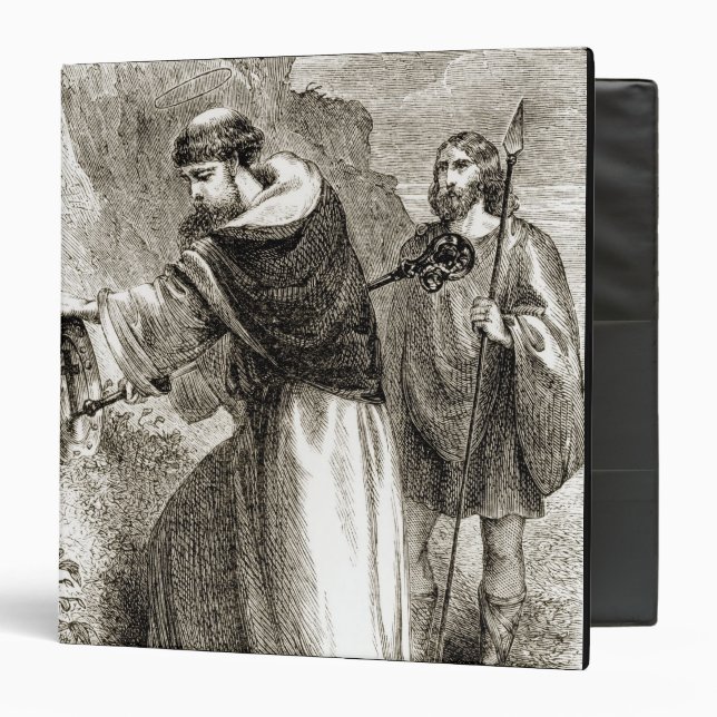 St. Patrick marking Connal's shield with the Cross 3 Ring Binder (Front/Inside)