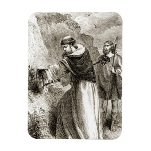 St. Patrick marking Connal's shield with the Cross Magnet