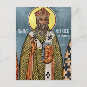St. Patrick of Ireland Orthodox Christian Icon Postcard
