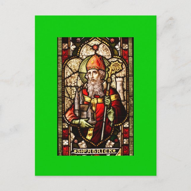 St. Patrick Patron Saint of Ireland Postcard (Front)
