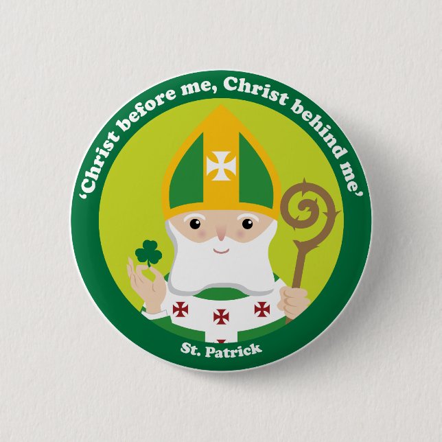 St. Patrick Pinback Button (Front)