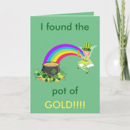 St Patrick Pot of Gold Card