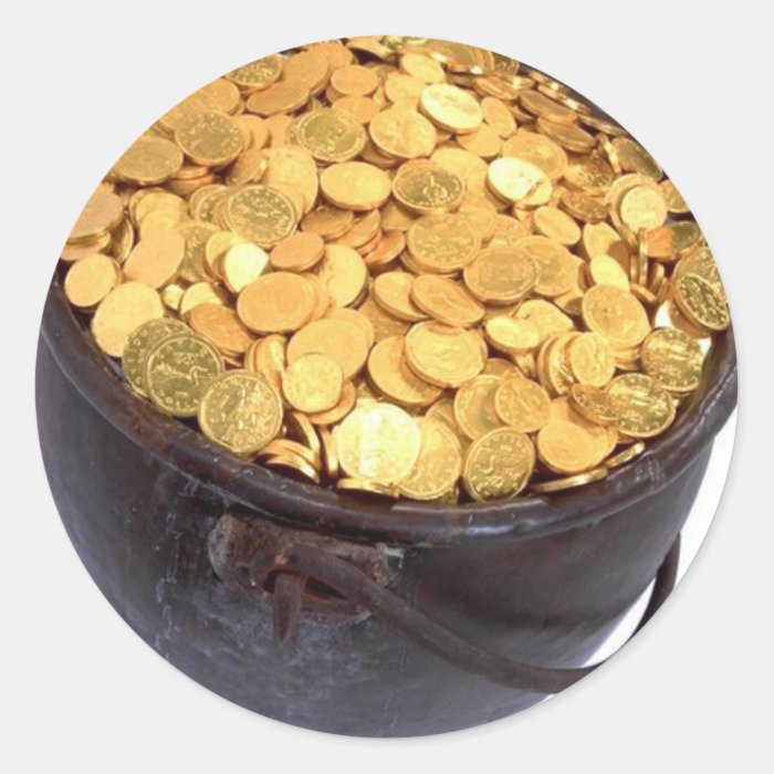St Patrick&  Pot of Gold Stickers
