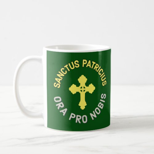St Patrick Pray For Us Irish Catholic Green Coffee Mug