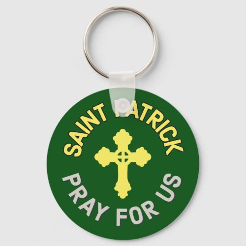 St Patrick Pray For Us Irish Catholic Traditional Keychain