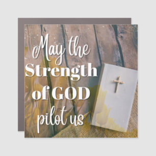 St Patrick Prayer May The Strength of God Pilot Us Car Magnet