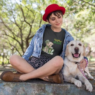 St Patrick Puppy Kiss Me I'm Cute Typography
