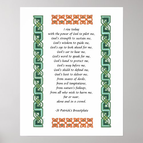 St. Patrick’s Breastplate Prayer Green Celtic Knot