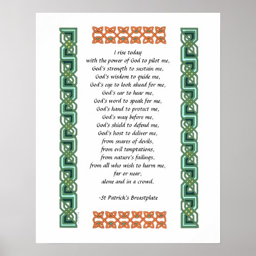 St. Patrickâ€™s Breastplate Prayer Green Celtic Knot