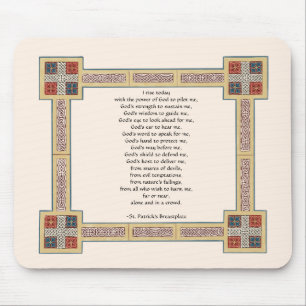 St. Patrick’s Breastplate Prayer with Celtic Knots Mouse Pad