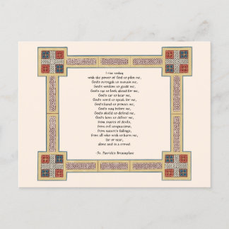 St. Patrick’s Breastplate Prayer with Celtic Knots Postcard