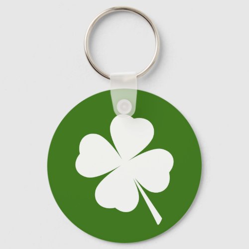 St Patricks Day 4 Leaf Clover Shamrock Keychain