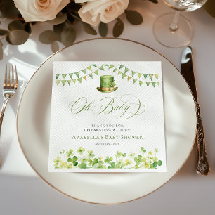 St. Patrick’s Day Baby Shower Irish Shamrock Napkins