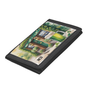 St Patrick’s Day Bar Pub Party Personalized Tri-fold Wallet