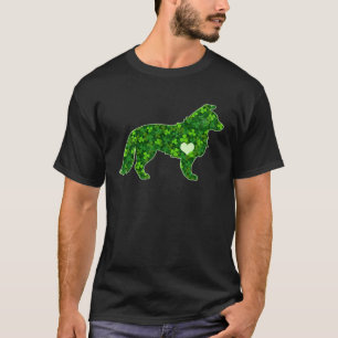 St Patrick s Day Border Collie Irish Green Shamroc T-Shirt
