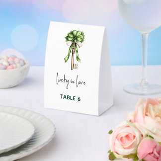 St. Patrick’s Day Bridal Shower Paper Table Tent