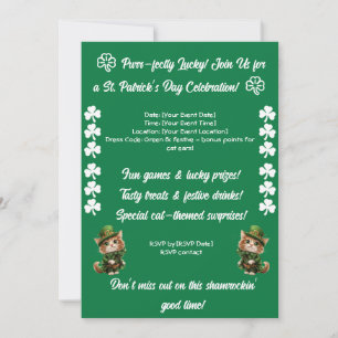 St. Patrick’s Day Cat Party  Holiday Card