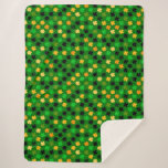  St. Patrick’s Day Clover Pattern Sherpa Blanket