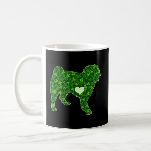 St Patrick s Day Cute Pug Dog Irish Green Shamrock Coffee Mug